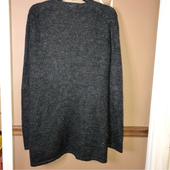 Classiques Entier Mohair Blend Open Front Cardigan Gray Size Medium - Picture 2 of 5